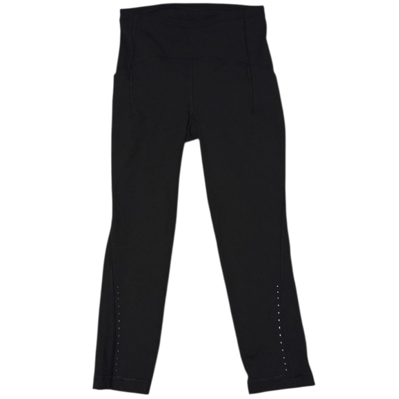 Lululemon Swift Speed High-Rise Crop 21" Black W6CDXS Running Leggings Women's 4 - Picture 4 of 9